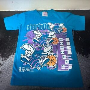 Vintage Charlotte Hornets Kids T-Shirt Size 4-5 (M)